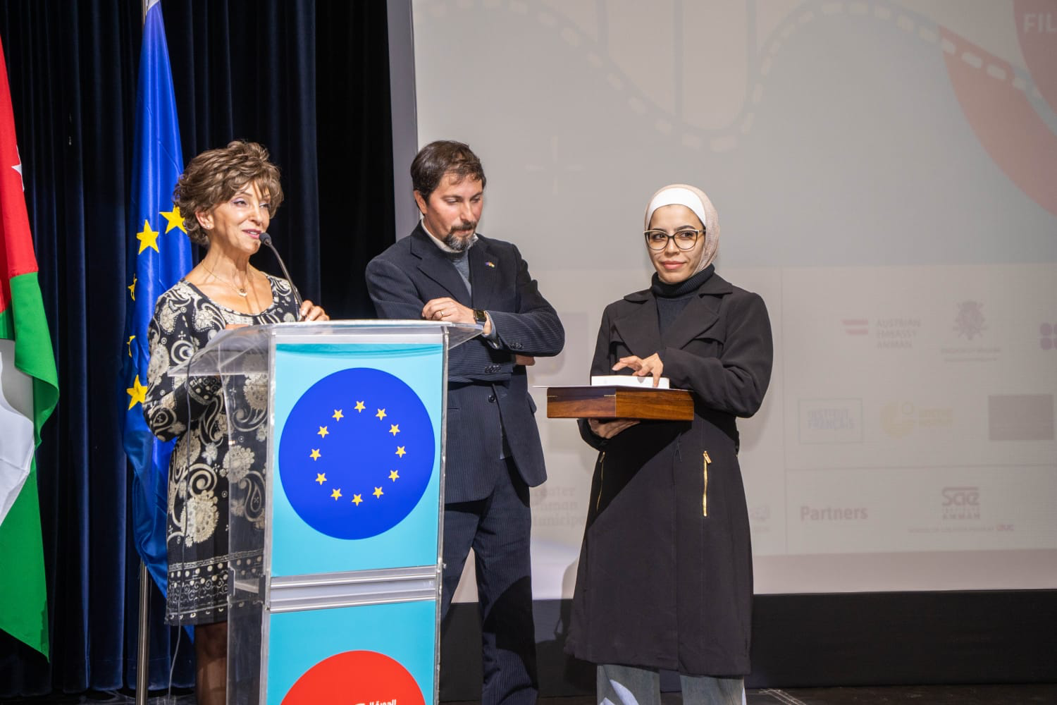 The 34th edition of the European Film Festival concluded on Friday at the Haya Cultural Centre Theatre in the presence of movie lovers and representatives of embassies and European cultural centres in Jordan (Photo courtesy of EUFF)